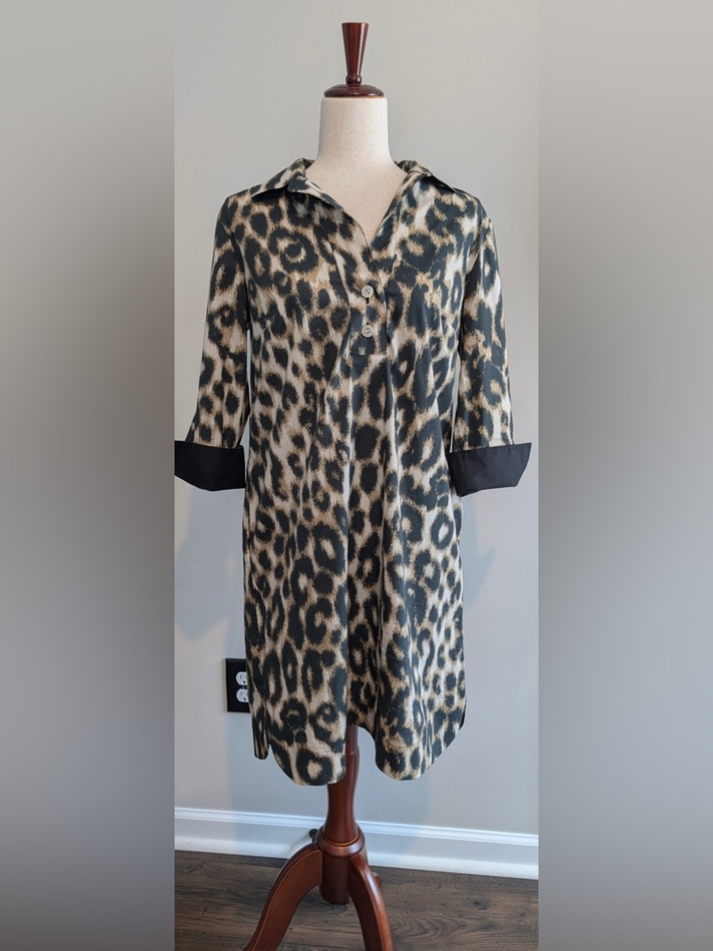 Hinson Wu Women’s Aileen 3/4 Sleeve Animal Print Dress Size Small